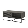 thumbnail image 6 of Niantic Modern Slat Door Storage Coffee Table, Slate Grey, 6 of 8