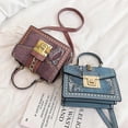 thumbnail image 4 of Bolso de hombro tipo serpentina de moda para mujer, bandolera de piel sintética, con cadenas de lujo, cuadrado, 1 unidad, rosa, 4 of 5