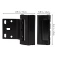 thumbnail image 2 of HONMEET Elliptical Door Lock Security Lock Aluminum Alloy Black Security Enhancement 1Pcs, 2 of 6