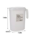 thumbnail image 3 of AURIGATE 0.5 Gallon Plastic Pitcher with Lid - Clear Plastic Pitcher for Refrigerator, Fill with Cold Drinks - BPA Free, Space-Saving Rectangular Design - Fill with Lemonade, Milk, Juice, 3 of 5