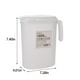 thumbnail image 3 of Tetera fría | Jarra para bebidas de polipropileno grande de 1.8L con tapa abatible y asa | Apta para refrigerador para agua, té helado, jugo, limonada, infusor de frutas | Para uso en casa, fiestas, 3 of 9