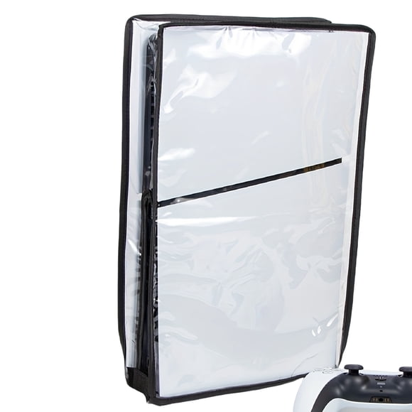 Funda protectora antipolvo para PS5 Slim: funda protectora de PVC transparente con diseño lavable y resistente a los arañazos, compatible con las versiones de disco y digital