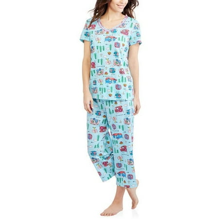 Secret Treasures St Ladies Ss Vnk Pj Set Rv Walmart Com Walmart Com
