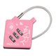 thumbnail image 1 of Candado con cable para equipaje, maletas, bolsos de gimnasio y casilleros, candado de viaje de 3 dígitos en color rosa, 1 of 2