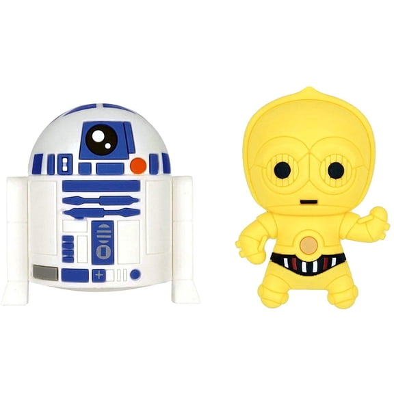 Star Wars R2-D2 and C-3PO 3D Foam Kitchen Refrigerator Magnet (2 Pack)