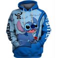 thumbnail image 3 of Nueva sudadera con capucha súper grande para hombre con estampado 3D de Disney Stitch, abrigo con estampado de moda urbana, sudadera con capucha deportiva y de ocio, ropa para hombre, 3 of 5