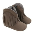 thumbnail image 2 of YHAJDS Toddler First Walkers Fringe Decor Non Slip Sole Ankle Booties Casual Shoes for Baby Girl Infant, 2 of 4