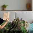 thumbnail image 3 of Waterfall Soft Flannel Fleece Throw Blanket, Waterfall in Corner of Lake in Laos Surrounded by the Vietnamese Trees, Cozy Plush for Indoor and Outdoor Use, 50" x 60", Blue and Green, by Ambesonne, 3 of 5