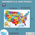 thumbnail image 2 of U.S. Puzzle Map of The United States with 44 Magnetic Pieces (19 x 13 Inches), 2 of 7