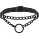 thumbnail image 1 of Gargantilla de cuero PU estilo punk, gótico, emo, con cadena circular, collar ajustable para mujeres y hombres, 1 of 4