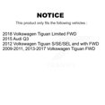 thumbnail image 2 of Transit Auto Front Rear Hub Bearings Assembly Disc Brake Rotors and Semi-Metallic Pads Kit (10Pc) for Car Volkswagen Tiguan Audi Q3 Limited - Left Right Side (Driver Passenger) KBB-108849, 2 of 11