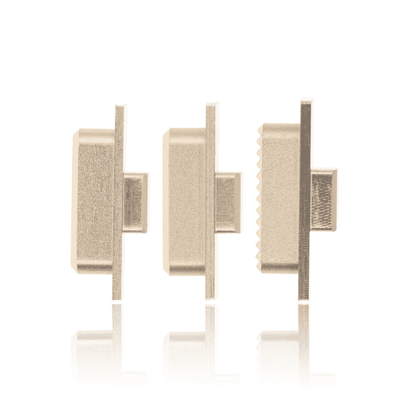 Replacement Hard Buttons (Power / Volume) With Holding Bracket Compatible For Motorola Moto Z Play Droid (XT1635 / 2016) (Gold)