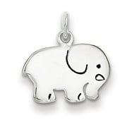 Sterling Silver Enameled Elephant Charm