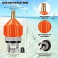 thumbnail image 2 of 2 Pack Inflatable Boat SUP Pump Adapter Air Pump Converter Inflator Head Connector For Inflatable Kayak Stand Up Paddle Board Inflation, Orange, 2 of 5