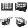 thumbnail image 6 of Waleaf 42 Inch Heavy Duty Dog Crate Cage with Wheels for Indoor, Large Dog Kennel with Removable Tray, 6 of 9