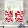 thumbnail image 2 of Valentines Sheer Curtains 54 Inches Length 2 Panels Set, Window Sheer Curtains for Living Room/Bedroom, Red Pink Love Heart Light Filtering Rod Pocket Curtain 52'' x 54'' x 2, 2 of 7