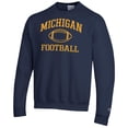 thumbnail image 2 of Men's Champion Navy Michigan Wolverines Football Icon Pullover Sweatshirt, 2 of 3