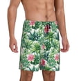 thumbnail image 2 of Pofeuu Succulents 1 Print Men's Soft Woven Elastic Waistband Sleep Pajama Short-Medium, 2 of 6