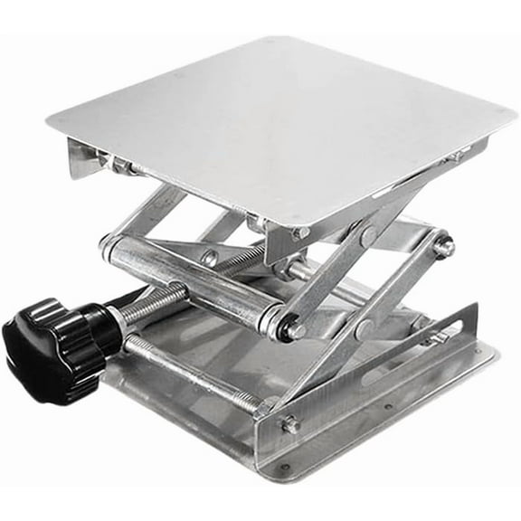 4" x 4" Lab Jack Scissor Stand Platform: Laboratory Mini Scissor Lift Adjustable Height 1.7 to 6 Inches,Scissor Lift Jack for Subject Experiments and Instrument Lifting,Support 5KG Weight