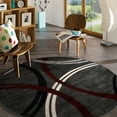thumbnail image 6 of World Rug Gallery Contemporary Abstract Circles Design Red 6'6" Round Area Rug, 6 of 7