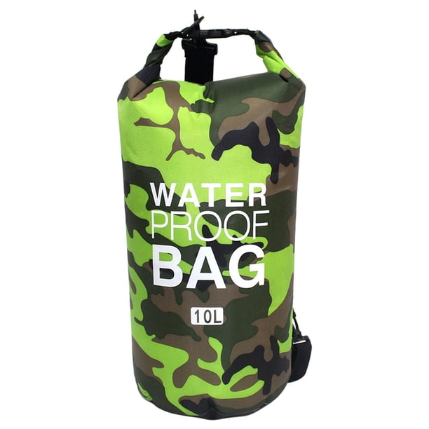 de bolsa seco impermeable para canoa kayak camping buceo pesca natación Verde 10L shamjiam Bolsas secas impermeables
