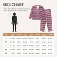 thumbnail image 4 of Lsque USA Colors Stripes Pattern Long Sleeve Pajama Set for Women - Soft 2-Piece Sleepwear and Loungewear Set with Pockets, Comfy Nightwear-Large, 4 of 7