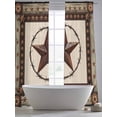 thumbnail image 5 of Country Star Sheer Curtains 84 Inch Long 2 Panels, Farmhouse Texas Star Vintage Wood Grain Light Filtering Rod Pocket Semi Sheer Curtains, Sheer Voile Drapes for Living Room Bedroom, 52"x84", 5 of 5