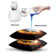 thumbnail image 6 of Waterproof Outdoor Throw Pillows with Inserts 12"x20", Baseball Soft Decorative Pillowcases for Couch Bedroom, Modern Buruning Flame Sport Black Background Pillow Covers for Sofa Living Room, 6 of 8