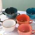 thumbnail image 4 of ACDANC 2026 New Green Vintage Large Coffee Mug Large Soup Bowl,24 Oz Coffee Mug Big with Handle Coffee Mug,Giant Coffee Mug,Ceramic Soup Bowl with Lid Microwave Safe, 4 of 7
