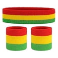 thumbnail image 1 of Juego de 4 Uds de bandas para el sudor, diadema deportiva, conjunto de muñequeras, muñequeras de tela de rizo, muñequeras para el sudor, diademas que absorben la humedad, 1 of 5
