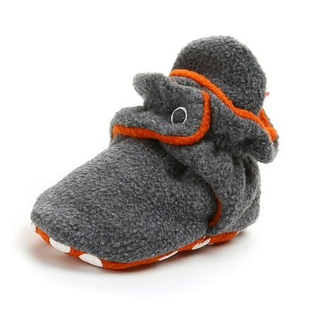 

QWZNDZG Newborn Baby Socks Shoes Boy Girl Star Toddler First Walkers Booties Cotton Comfort Soft Anti-slip Warm Infant Crib Shoes