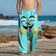 thumbnail image 2 of Casual Beach Pants for Girls with Pockets Printed Lightw8 100% Polyester, 2 of 9
