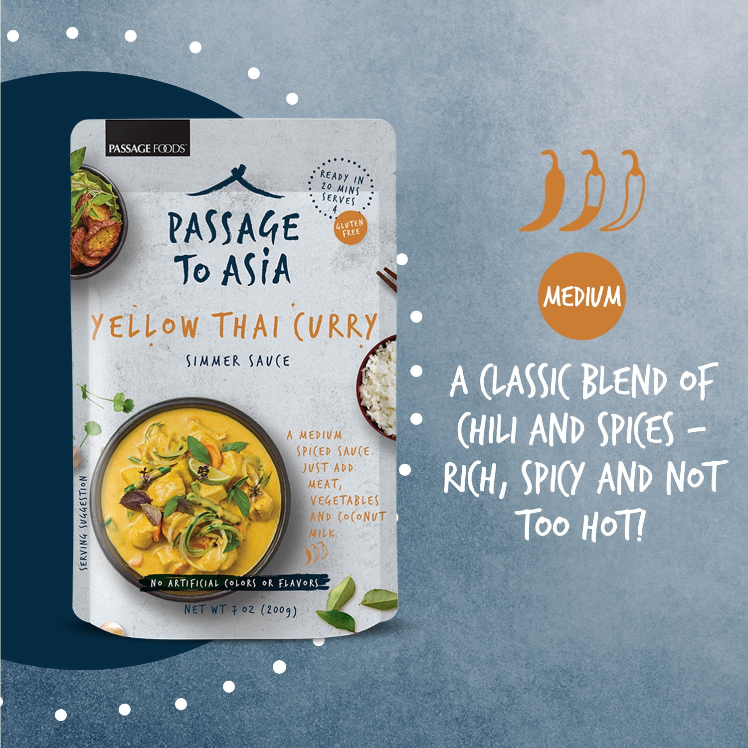 Passage to Asia, Yellow Thai Curry Stir Fry, 7 oz