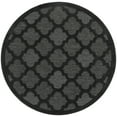 thumbnail image 2 of Nourison Easy Care Indoor/Outdoor Charcoal Black 5' x Round Area Rug (5 Round), 2 of 9