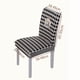 thumbnail image 4 of Funda para silla de comedor, funda protectora para silla, lavable, elástica, suave, para asiento y Blanco negro, 4 of 9