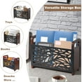 thumbnail image 2 of Magazine Holder,Wood Magazine Rack,Rustic Magazine File Holder,Magazine Storage Basket,Magazine Rack Floor,Farmhouse Magazine Organizer for Magazines,Books,Newspapers, 2 of 5