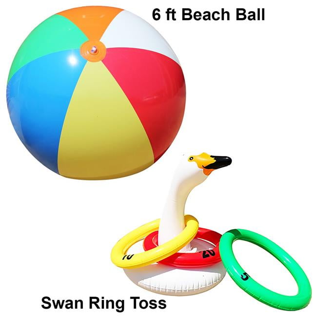 Jet Creations JC-D033 6 ft. Beach Ball & Swan Toss Game - Walmart.com - Walmart.com