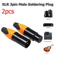 thumbnail image 3 of Kuymtek 1 par de conectores de cable de audio XLR de 3 pines macho hembra DIY (naranja) Kuymtek Componentes de la computadora, 3 of 8