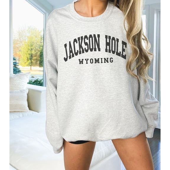 Jackson Hole Sweatshirt, Trendy Varsity Sweatshirt, Aesthetic College Crewneck, Oversized Minimalist Sweater, Jackson Hole Wyoming Shirt All Size S-5Xl