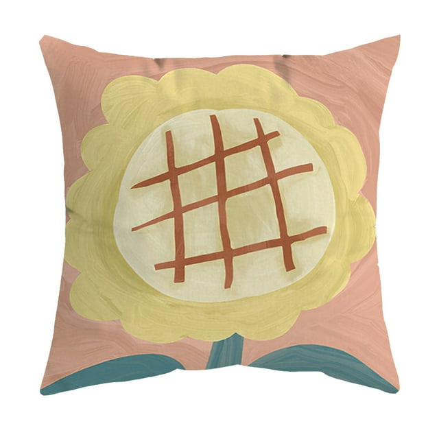 Ohufall Removable Sunflower Combination Decorative Pillow - Scandinavian Style, Suitable for Sofa, Bed Backrest & Napping, Versatile Throw Pillow for Home