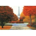 thumbnail image 2 of Wiens, James 32x23 White Modern Wood Framed Museum Art Print Titled - Autumn in Paris, 2 of 4