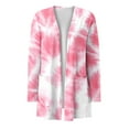 thumbnail image 4 of Mqqzkk Women's Floral Print Long Sleeve Cardigan Thin Loose Fitted Lightweight Cover Up Casual Blouse Tops, 4 of 5