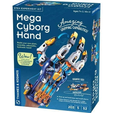 Thames & Kosmos Mega Cyborg Hand STEM Experiment Kit Build Your Own GIANT Hydraulic Amazing Gripping Capabilities Adjustable for Different Sizes Learn Pneumatic Systems