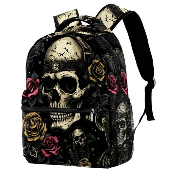 Lightweight Backpack Skull School Bag Travel Laptop Daypack for Men Women Casual Rucksack