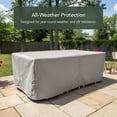 thumbnail image 3 of Covermates Outdoor Cover for Tables with Umbrellas - 132"W x 78"D x 30"H, 600D Polyester, Rip-Resistant, 3 of 7