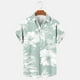 thumbnail image 5 of Blusa y camisa de manga corta con cuello vuelto para hombre, informal, a la moda, con estampado de bolsillo y botones, de poliéster., 5 of 6