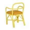 thumbnail image 4 of Ginny Yellow Rattan Dining Chair, 4 of 6