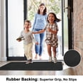 thumbnail image 6 of Uxcell 1-Pack Front Door Mat, 30x18 Inch Polyester Indoor Outdoor Entrance Non-Slip Rubber Backing [Black Coffee], 6 of 7