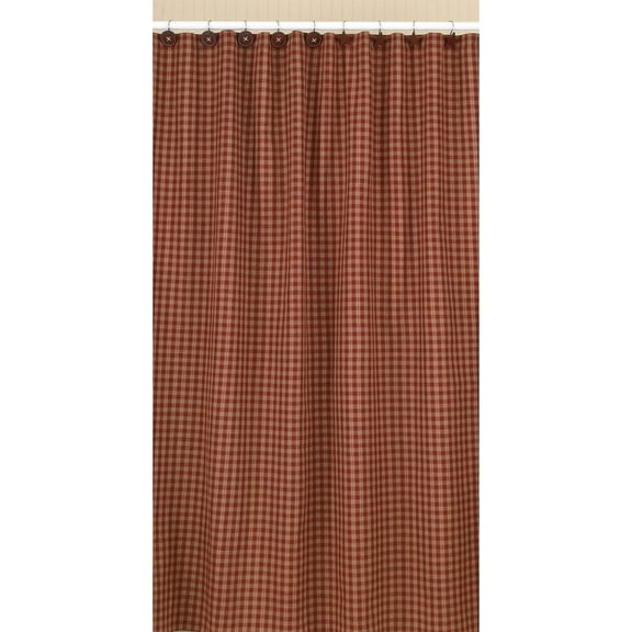 Park Designs Red Sturbridge Shower Curtain 72x72