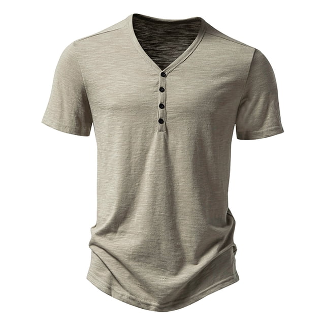 Birdeem Chemises pour Hommes Hommes Décontracté Uni Mode Chandail Col Rond Manches Courtes T-Shirt Blouse